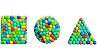 Teach Shapes With Rotating Colorful Candy Balls for Kids and Children