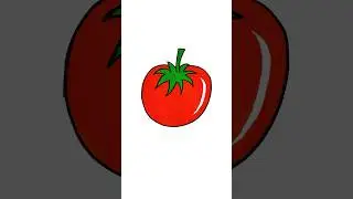 Easy vegetable drawing for kids #tomato #easydrawing #tutorial #diy #kindergarten #preschool #art