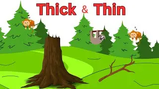 Thick vs Thin for Kids | Preschool Math Concepts | Easy Size Learning | Early Math for Nursery & LKG