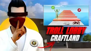 Playing CRAFTLAND for | 24 HRS 😎 |  Troll LObby is  NEXT level | मैं हंस हंस के पागल हो गया  | #ff