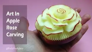 Art In Apple Rose Carving - How To Make Apple Flower Garnish