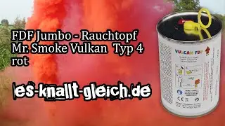 FDF Jumbo-Rauchtopf Mr. Smoke Vulkan Typ 4 in rot