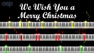 We Wish You a Merry Christmas | Orchestral Christmas Music with MIDI Visualizer 4K
