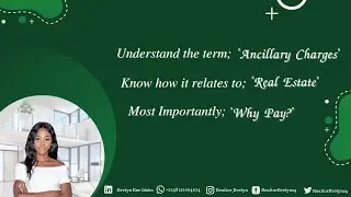UNDERSTAND THE TERM ANCILLARY CHARGES