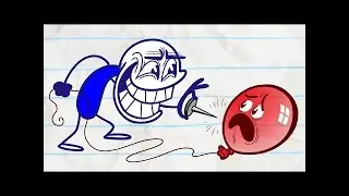 [Animate] Pencilmate Battles a Balloon!  -in- ALL HELIUM BREAKS LOOSE - Pencilmation Cartoons for...