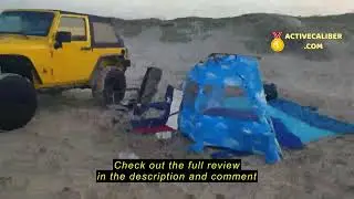 Review WhiteFang Deluxe Pop Up Beach Tent Sun Shade Shelter for 3-4/5-6 Person, UV Protection, Exten