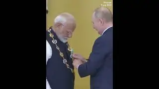 MOMENT: Putin awards Indian PM Modi with Russia&rsquo;s top state order