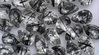 Natural Black Rutile Stone Faceted Pear Cut Gemstone - The Jewel Creation