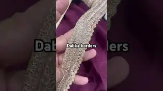 Dabka work borders, contact on 9920513224 , Deepscreation Mumbai. #dabkaworklace #zardozilace #lace