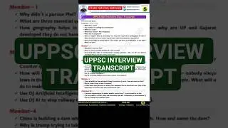 uppcs interview questions transcript decoded by gyan sir #uppcs #uppsc #upsc #pcs #gyansir #shorts