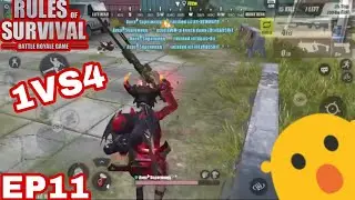 🔥1 VS 4 SOLO VS SQUAD Kill Montage🔥 / Rules Of Survival/ 14k Gaming EP11