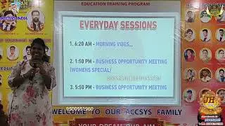 ACCSYS INDIA - SYSTEM TRAINING - MRS. DHANUSHA ED - BLINDLY FOLLOW OUR SYSTEM 