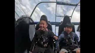 Kenzou and his cousin doing SkySwing in Rotorua, NZ