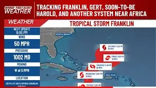 Tracking Franklin, Gert, soon-to-be Harold, and another system near Africa