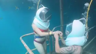 Couple Get Engaged Underwater In Great Barrier Reef