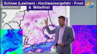 Raue Phase mit viel Alpen-Schnee (Lawinengefahr), viel Regen (Hochwassergefahr), Frost & Mittelfrist