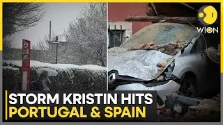 Portugal and Spain Hit Hard by Storm Kristin: Lisbon, Leiria, Coimbra Affected | WION