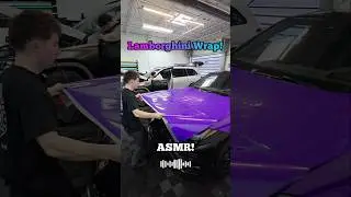 Super Gloss Royalty Purple Wrap for this Lamborghini Urus 👑💜 #asmr #asmrsounds #wrap #carwrap #Urus