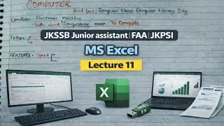 MS Excel (part-1)|Aaqib Hussain|Important for all competitive exams JKSSB SSC RRB BANKING Inspector 