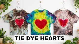 How to Tie Dye Heart Shirts &mdash; Liquid Dye, Ice Dye & No Soda Ash Soak