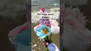 DIY How to Make a Himalayan blue poppy using paper towel
