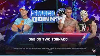Can John Cena Defeat Rey Mysterio & CM Punk In A Handicup 1 on 2 || WWE 2K25