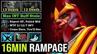 16 MIN RAMPAGE Super Pro Silencer 100% Deleted 9K SF From MID in 2 Hits with Max INT Stole DotA 2