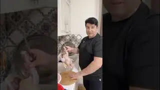 Baboş gecəyarı ördəyi təmizləyib bişirir😃