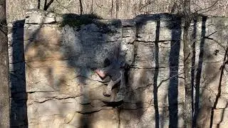 moss rock preserve bouldering: V3 chill