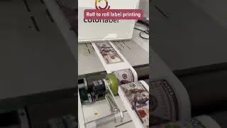 Roll to roll label printing machine #inkjetprinter #digitalprinting #cmyk #labelprinting #machine