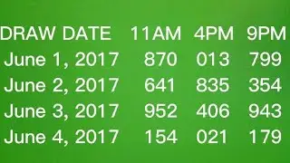 3D LOTTO RESULT HISTORY JUNE 2017 / 3D SWERTRES RESULT TODAY