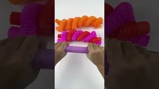 purple pop tube with double pop tube snake 😂#asmr #satisfying #shorts #poptubesound #satisfying