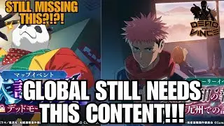 ALL OF THE MISSING CONTENT ON GLOBAL AND HOW MANY CUBES WE'LL GET FROM IT!!! | JJK PHANTOM PARADE