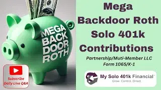 🐷👥 2024/2025 Mega Backdoor Roth Solo 401k Contributions (Partnership/Muti-Member LLC/1065/K-1)