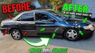 Faded Honda Accord gets a spray paint job at home and it looks GREAT