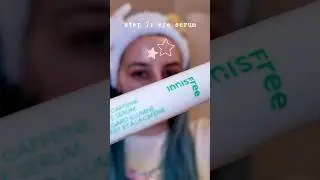 k-beauty nighttime skincare: innisfree green tea caffeine ￼bright eye serum 🌱