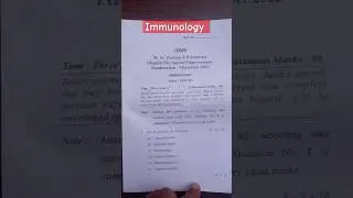 #msc zoology immunology examination paper 2022 #studywithfocus