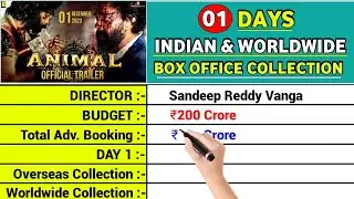 Animal box office collection, animal day 1 collection, animal 1st day collection, animal budget