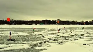 ЗИМНЯЯ РЫБАЛКА НА ЖЕРЛИЦЫ. ОСТАВИЛ НА НОЧЬ.