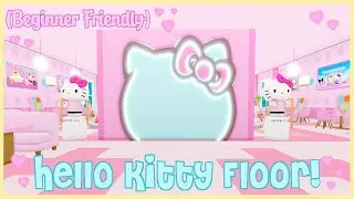 🎀 Pink Hello Kitty Beginner Friendly 1st Floor Speedbuild |Roblox My Hello Kitty Cafe Ideas| Riivv3r
