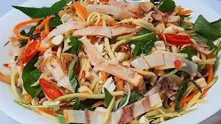 Bí quyết trộn GỎI XOÀI KHÔ MỰC được giòn lâu không bị ra nước | phùng bắc tv#394