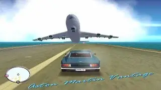 GTA Vice City - (Car collision with airplane) Airplane collision at the airport - Gameplay HD