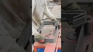 Column Stirrup Making by Machine.#shorts #steel #stirrups