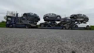 Loading auto. Directions . Lohr #загрузка_автовоза