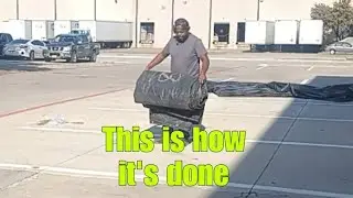 Tutorial of how to fold a tarp correctly | flatbed truck driver trap  | lease drive ar Nova Lines
