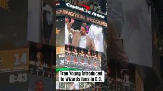 Trae Young introduced to Wizards fans in D.C. #nba #basketball #traeyoung