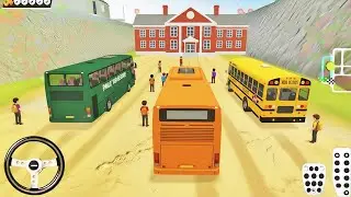 Offroad Racing School Bus Uphill Driving Game - Bus Gadi - Bus Game - Gadi Wala