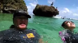 Vine & I swimming Rockpool Magpupungko