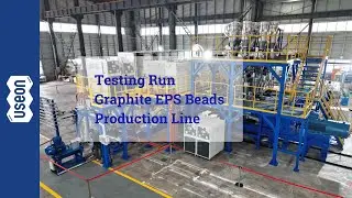Testing Run Graphite EPS Beads Production Line, Tandem Extruder + Underwater Pelletizer - USEON
