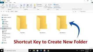 Shortcut Key to Create New Folder